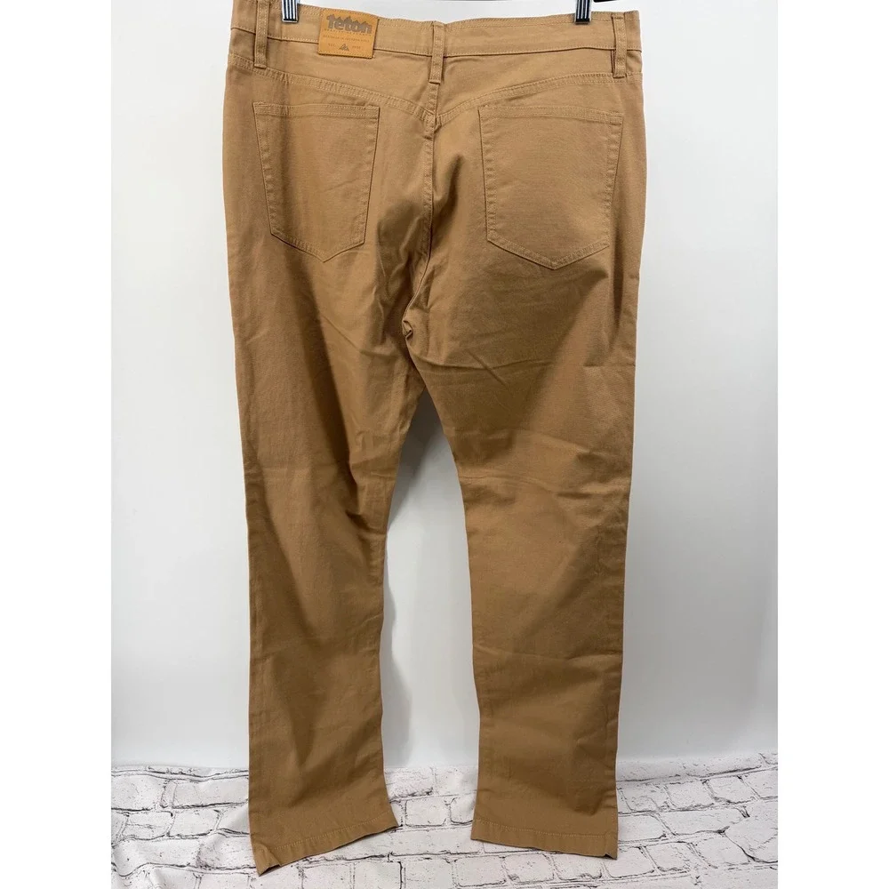 NEW‎ Teton TGR Work Pants Slim Fit Tan Men's Size 38x32 Cotton Spandex